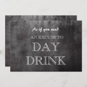 Invitation Amusant(e) domestique Proposition Jour Boire Excus (Devant / Derrière)