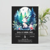 Invitation Amusant Elegant Wolf Anniversaire (Debout devant)