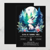Invitation Amusant Elegant Wolf Anniversaire (Devant / Derrière)
