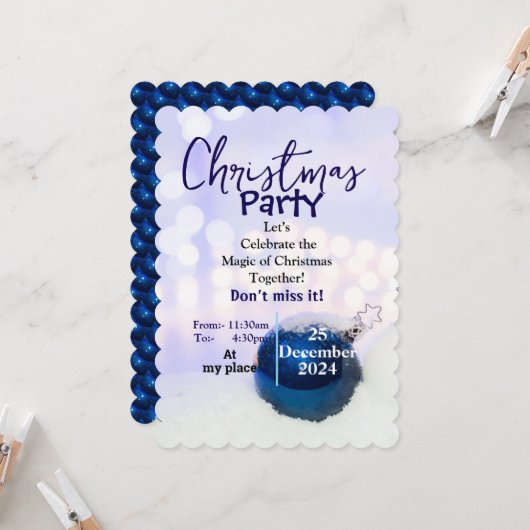 Invitation Amusant et festif (Devant/Arrière en situation)