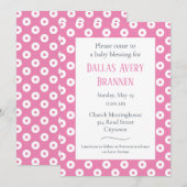 Invitation Amusant et jouant rose Polka-Dot Blessy Blessita I (Devant / Derrière)