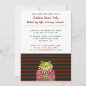 Invitation Amusant Festif Champignons Pun Famille Noël (Dos)