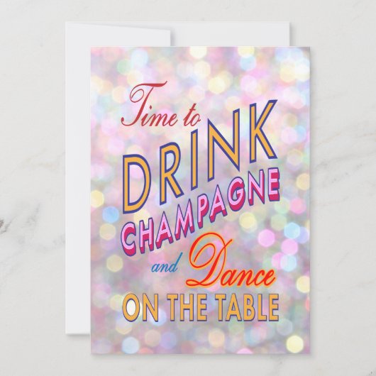 Invitation Amusant, Flirt & Bachelorette colorée (Devant)