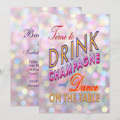 Invitation Amusant, Flirt & Bachelorette colorée (Devant / Derrière)