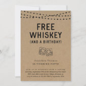Invitation Amusant Gratuit Whiskey Anniversaire Fête Invitati (Devant)
