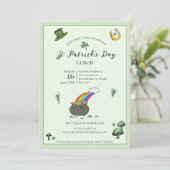 Invitation Amusant Green Jour de la Saint Patrick Irish Bless (Debout devant)