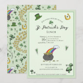 Invitation Amusant Green Jour de la Saint Patrick Irish Bless (Devant / Derrière)