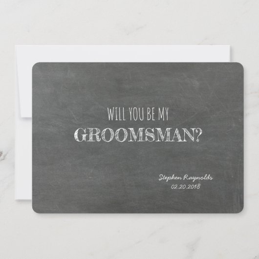 Invitation Amusant Groomsman ou Best Man (Dos)