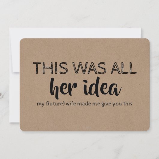 Invitation Amusant Groomsman ou Best Man (Devant)