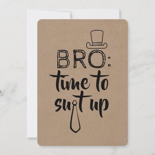 Invitation Amusant Groomsman ou Best Man (Devant)