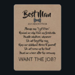 Invitation Amusant Groomsman ou Best Man Job Proposition<br><div class="desc">"MEILLEUR HOMME DESCRIPTION DU TRAVAIL" Cartes de proposition pour homme ou groomsman modernes et amusantes.</div>
