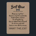 Invitation Amusant Groomsman ou Best Man Job Proposition<br><div class="desc">"MEILLEUR HOMME DESCRIPTION DU TRAVAIL" Cartes de proposition pour homme ou groomsman modernes et amusantes.</div>