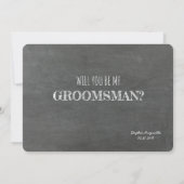 Invitation Amusant Groomsman ou Best Man Poser une propositio (Dos)