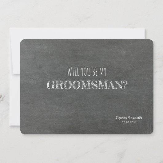 Invitation Amusant Groomsman ou Best Man Poser une propositio (Dos)
