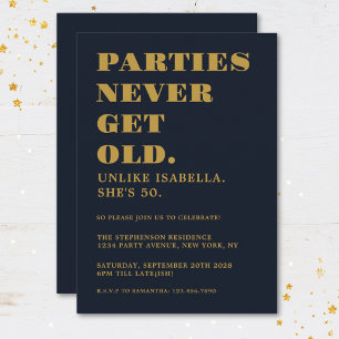 Invitation Amusant Humoristique 50e Anniversaire de fête Mari