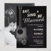 Invitation Amusant informel de diamants de la guitare Mariage (Devant / Derrière)