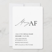 Invitation Amusant Joyeux Fête de Noël AF (Devant)