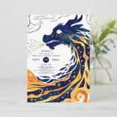 Invitation Amusant Majestic Dragon Anniversaire (Debout devant)