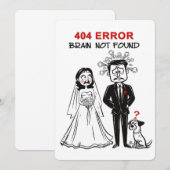 Invitation Amusant mariage heureux (Devant / Derrière)