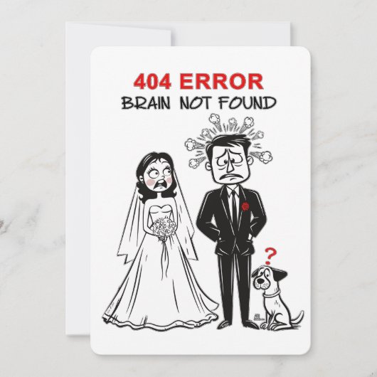 Invitation Amusant mariage heureux (Devant)