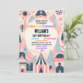 Invitation amusant mignon enfants Carnival Cirque Spectacle 1 (Debout devant)