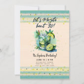 Invitation Amusant Mojito environ 30 cocktails Heure 30e anni (Devant)