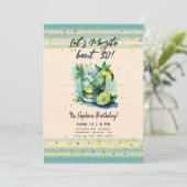 Invitation Amusant Mojito environ 30 cocktails Heure 30e anni (Debout devant)