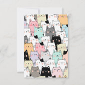 Invitation Amusant motif de chat (Dos)