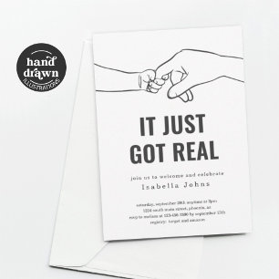 Invitation Amusant Nouveau Bébé Bienvenue Fête, Sip et Voir