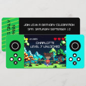 Invitation Amusant Novelty Computer Jeu Anniversaire Fête (Devant / Derrière)