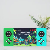 Invitation Amusant Novelty Computer Jeu Anniversaire Fête (Debout devant)