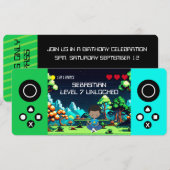 Invitation Amusant Novelty Computer Jeu Anniversaire Fête (Devant / Derrière)