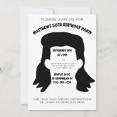 Invitation Amusant Personnalisé Mullet Coiffure fête d'annive (Devant)