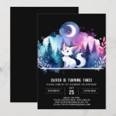 Invitation Amusant Petit Chat Anniversaire (Devant / Derrière)