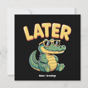Invitation Amusant Plus Tard Gator Hilarié Alligator Concepti
