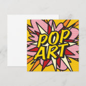 Invitation Amusant POP ART de bande dessinée rétro (Devant / Derrière)