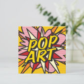 Invitation Amusant POP ART de bande dessinée rétro (Debout devant)