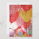Invitation Amusant Puzzle Ballons thème Anniversaire (Dos)