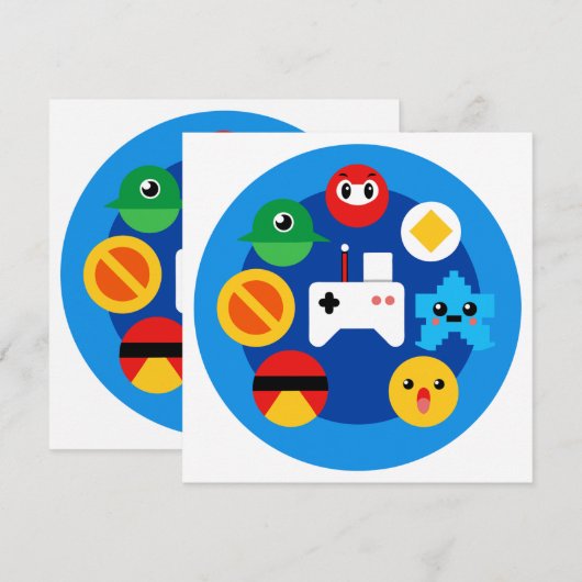 Invitation Amusant Retro Arcade (Devant / Derrière)