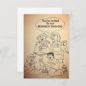 Invitation Amusant shindig/invitations à la fête (Devant / Derrière)