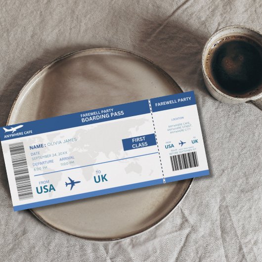 Invitation Amusant Sortir de la fête, billet d'embarquement