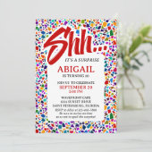 Invitation Amusant Surprise coloré Anniversaire (Debout devant)