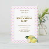 Invitation Amusant Tea Party Boho Lemons Rainbow (Debout devant)