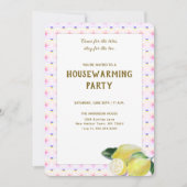 Invitation Amusant Tea Party Boho Lemons Rainbow (Devant)