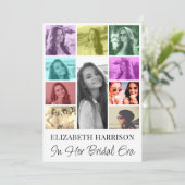 Invitation Amusant Tendance Photo Collage Bachelorette Party (Debout devant)
