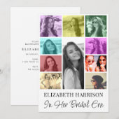 Invitation Amusant Tendance Photo Collage Bachelorette Party (Devant / Derrière)