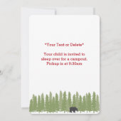 Invitation Amusant Unique Personnalisé Nom du camp Anniversai (Dos)