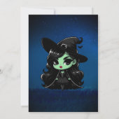 Invitation Amusant Wicken Green Witch Halloween Anniversaire (Dos)