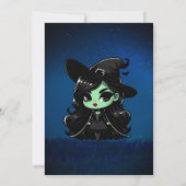 Invitation Amusant Wicken Green Witch Halloween Anniversaire (Dos)