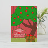 Invitation amusante à cueillir des pommes (Debout devant)